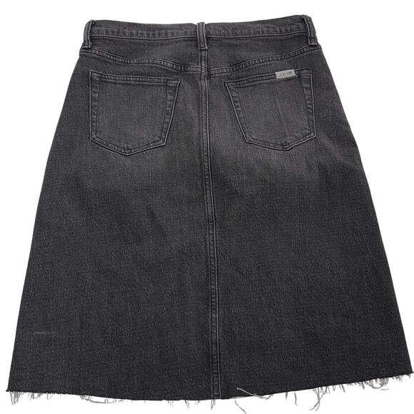 Joes Jeans Skirt Womens 28 Washed Black Denim High-Rise Nerine Raw Hem Slit - Picture 6 of 12
